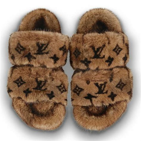 louis vuitton teen slippers womens|louis vuitton slippers mink fur.